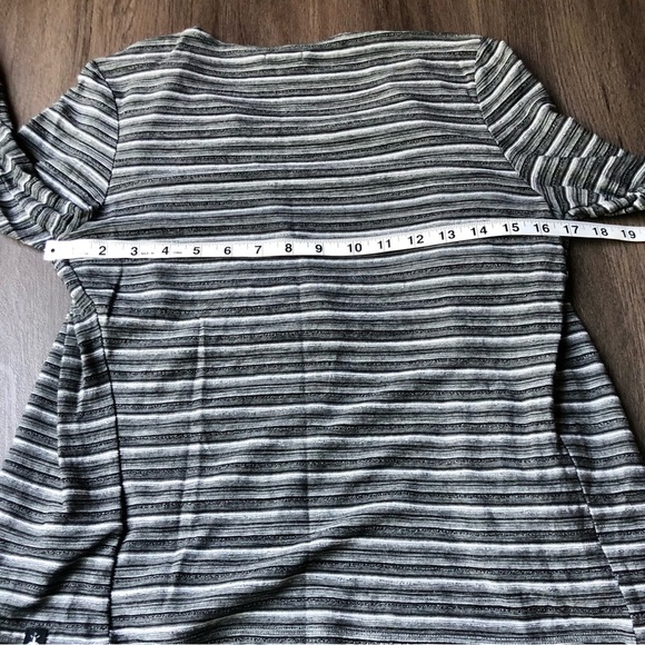 Smartwool Open Front Cardigan Women’s S Black Grey Stripes Outdoor Merino Wool - Picture 3 of 7